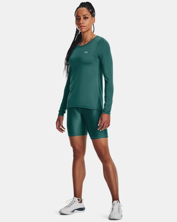 Women's HeatGear® Armour Long Sleeve in Green image number 2